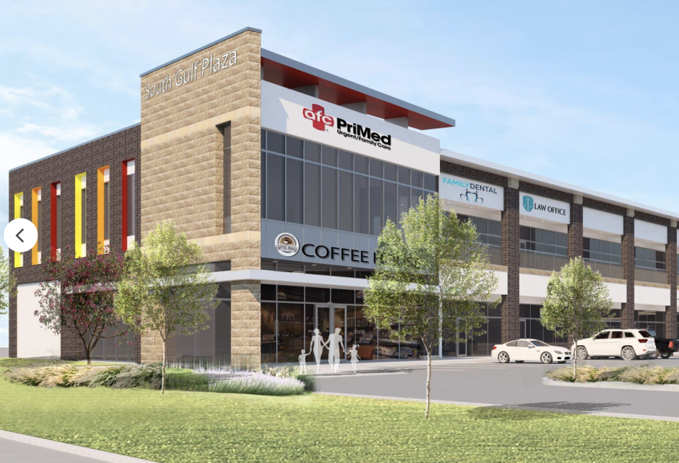 A rendering of the South Gulf Plaza redevelopment, located at 5815 Gulf Freeway in Houston.