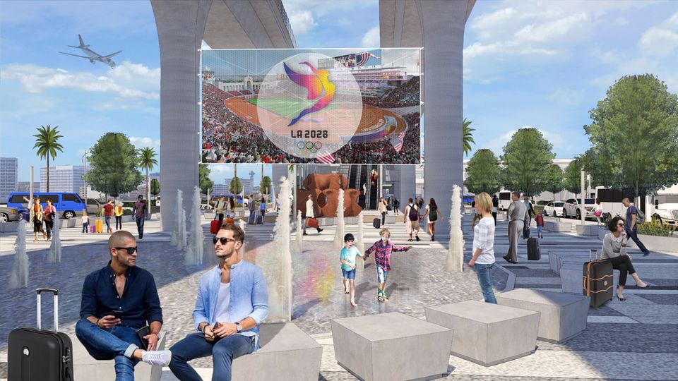 Rendering of the East Plaza concourse at the Los Angeles International Airport LAX