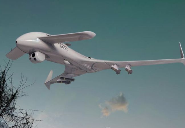 An unmanned aircraft.