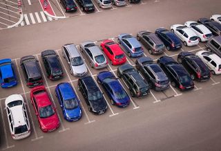 Cars in a parking lot