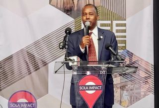 US HUD Secretary Ben Carson celebrates SoLa Impact's The BeeHive, a business campus supporting qualified opportunity zone business in South Los Angeles.
