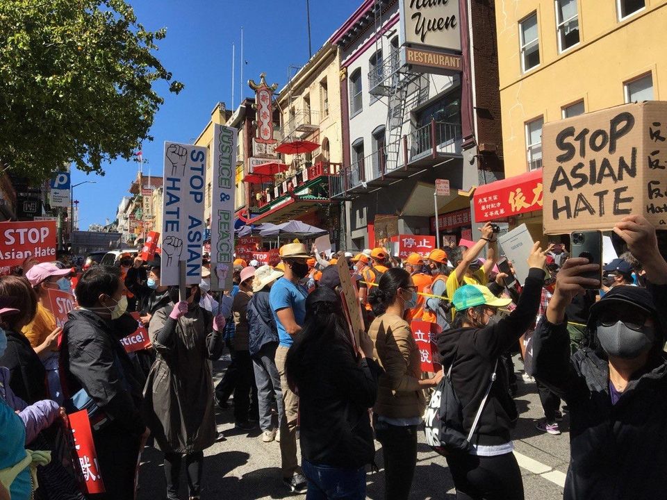 Asian American, discrimination, rally, protest, San Francisco