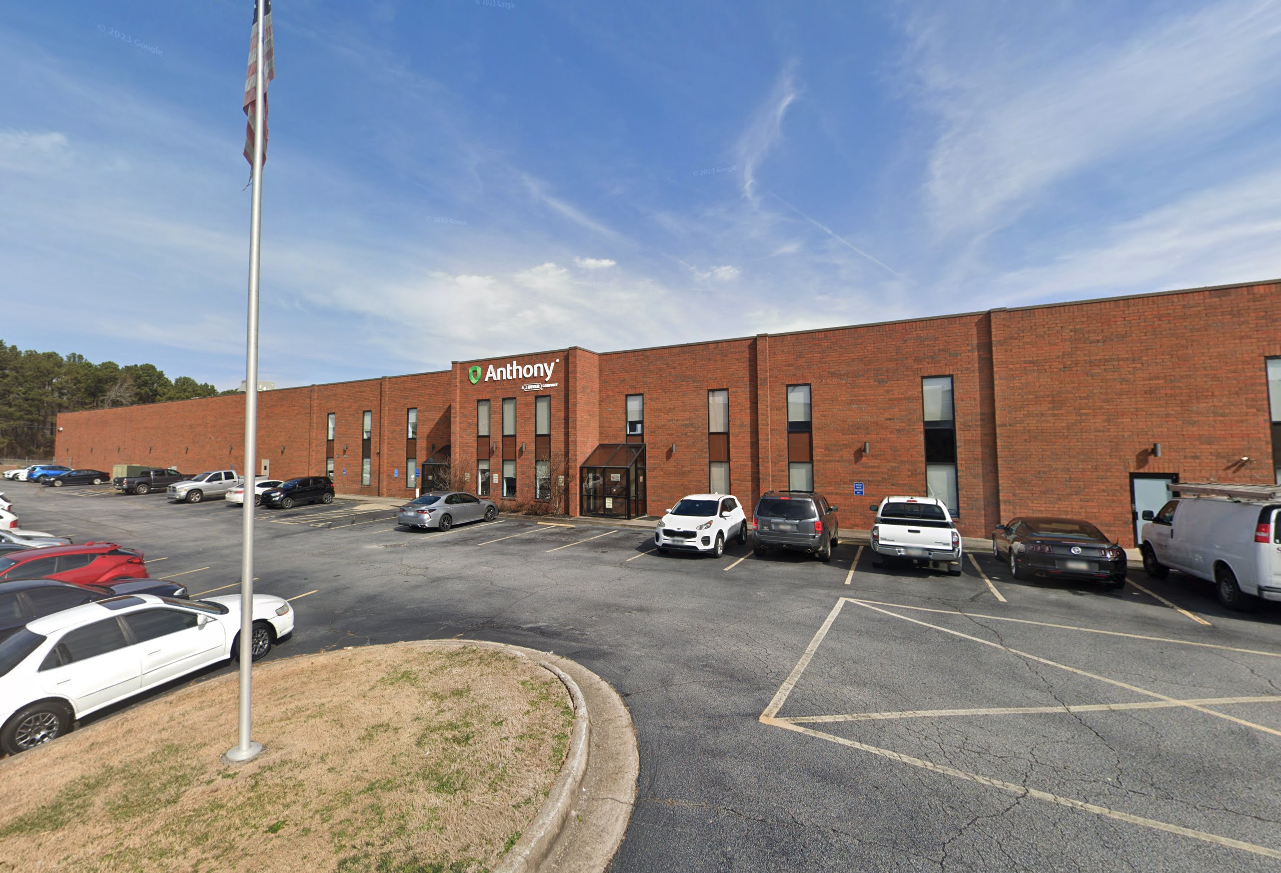 The Anthony manufacturing plant in Conyers, Georgia, which the company is shutting down.