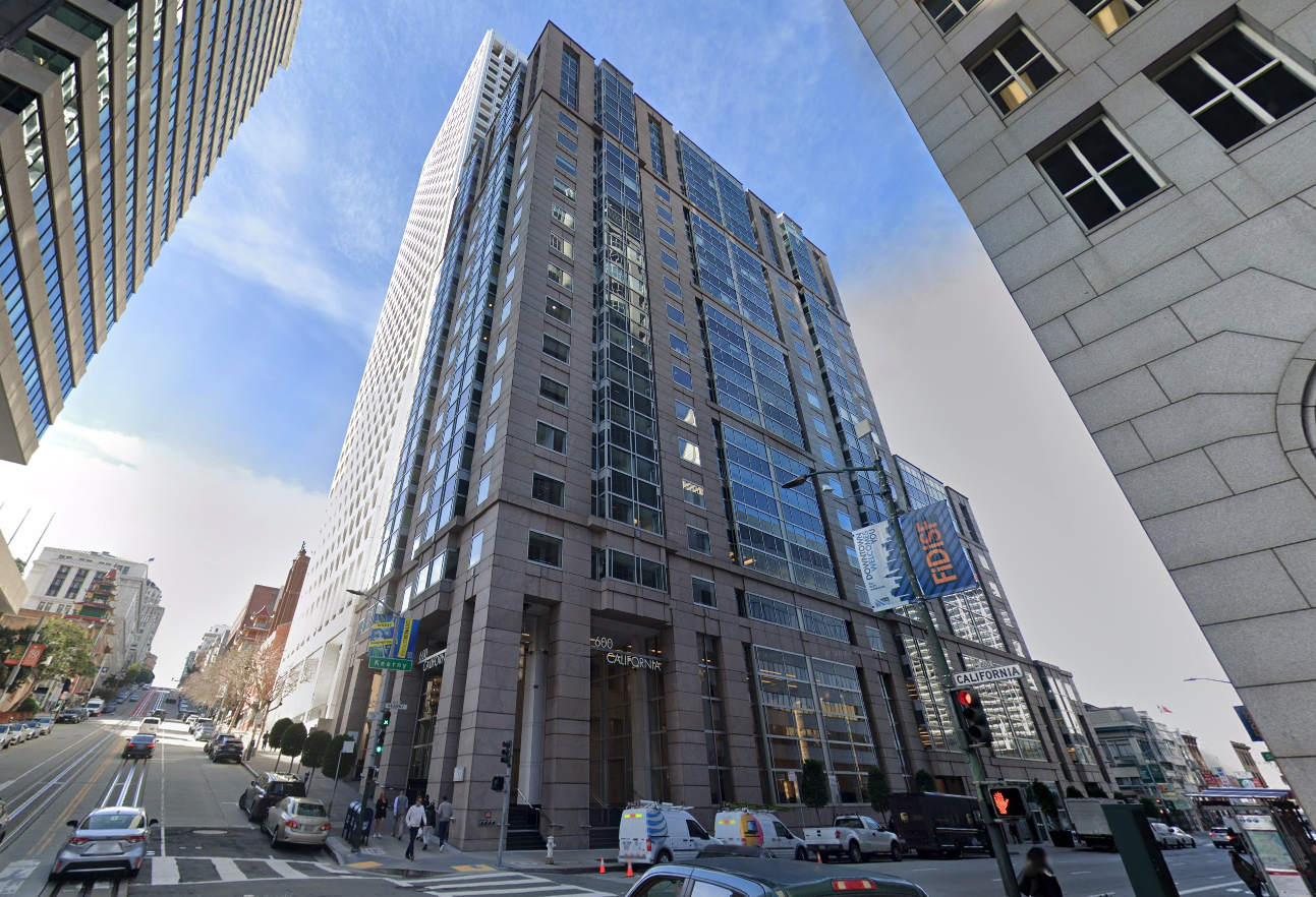 600 California in San Francisco, a building owned and occupied by WeWork where it has stopped paying rent.