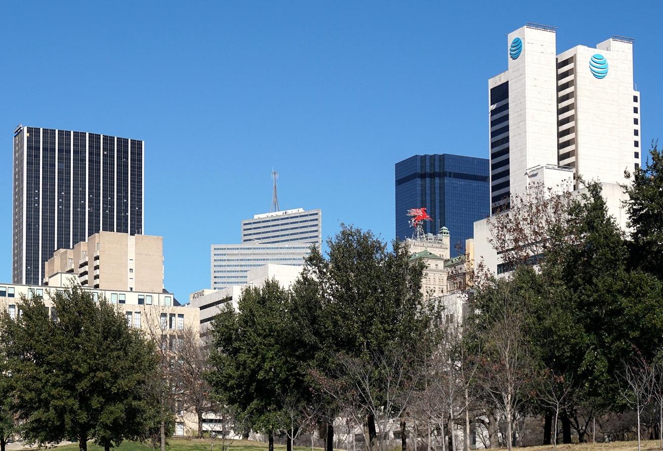 Dallas skyline.