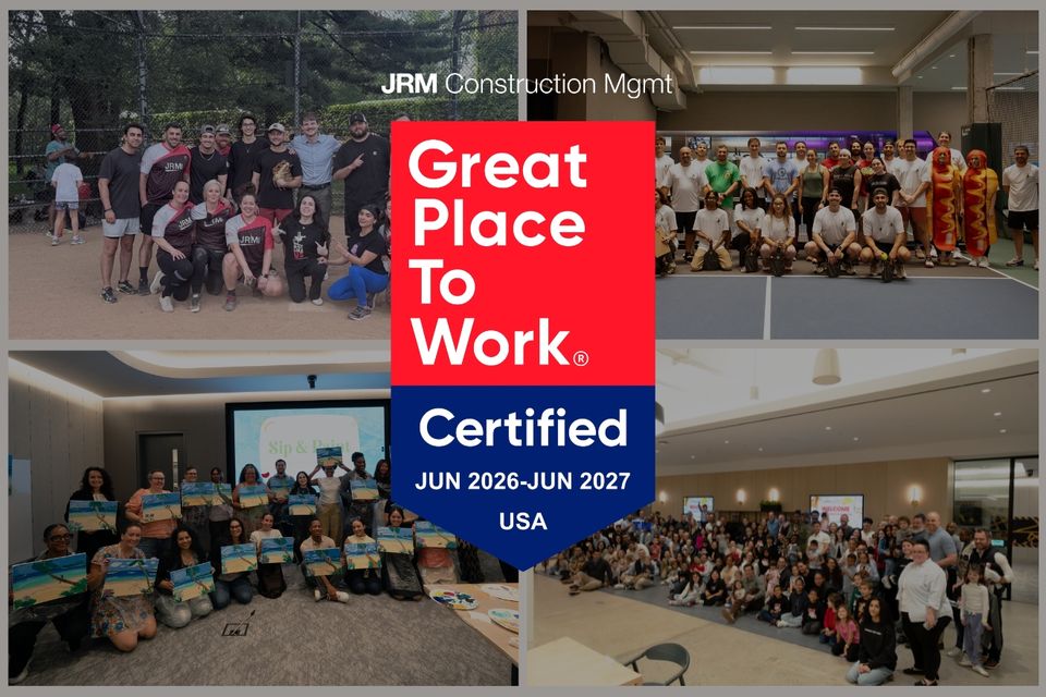 JRM Construction Management Earns 2026 Great Place To Work Certification, Fueled by a Strong Employee-Owned Culture