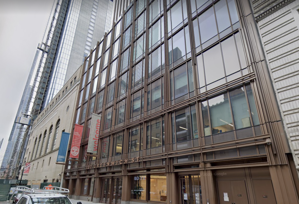 107 Greenwich St., the luxury office component to Trinity Church Wall Street's trophy 76 Trinity Place development.