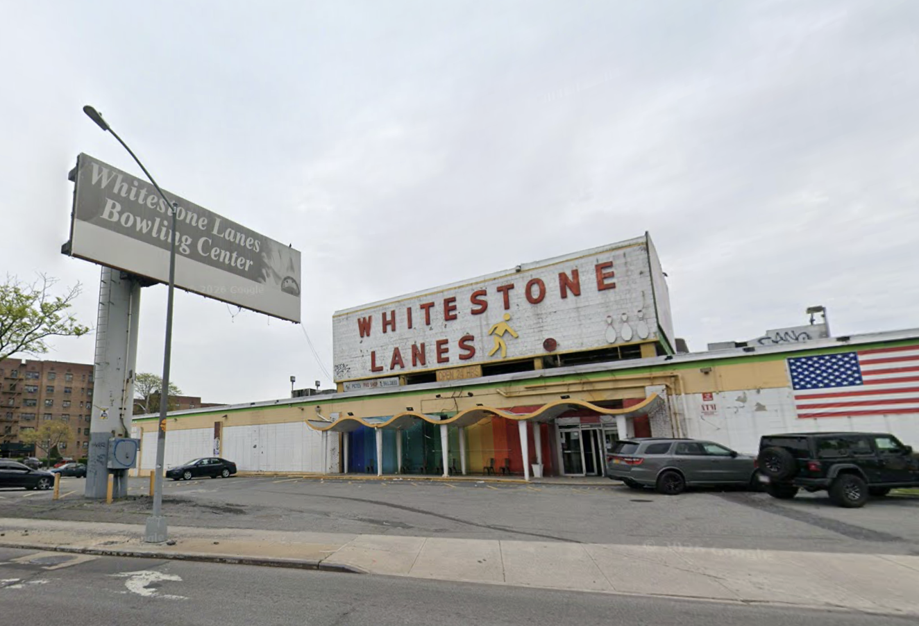 Whitestone Lanes, a 48-lane bowling alley, is expected to be redeveloped into housing.