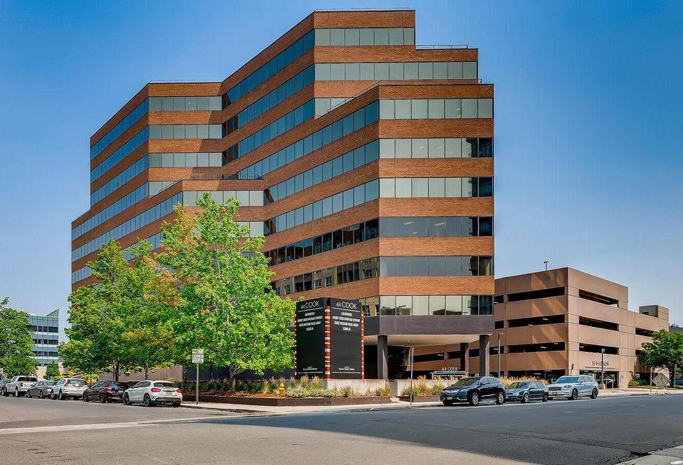 Photograph of First Avenue Plaza office tower in Cherry Creek.