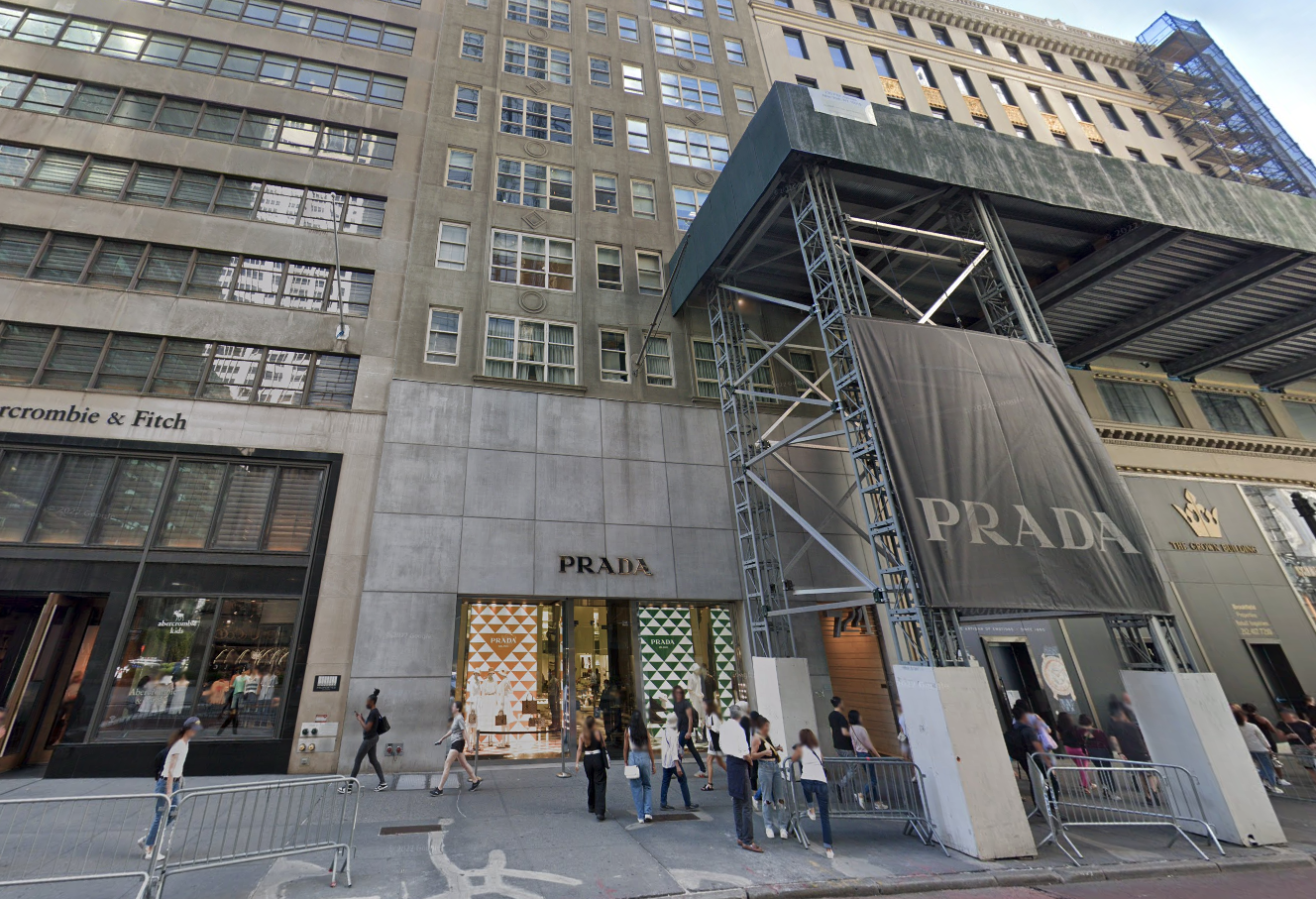 Prada's flagship store at 720 Fifth Ave., which it is buying for $425M. 