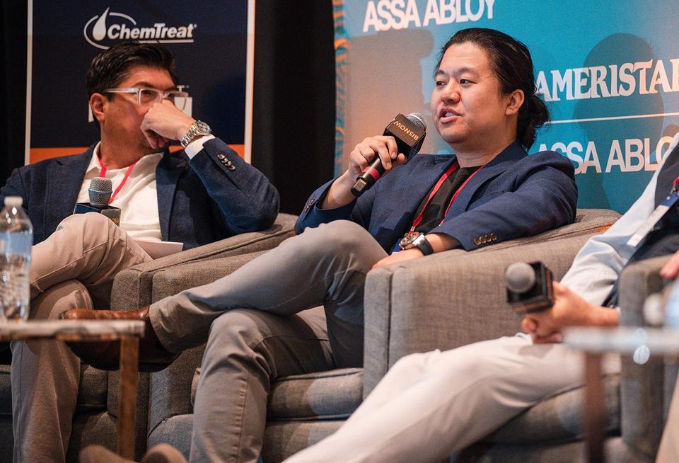 Cushman & Wakefield's Adrian Conforti and Legacy Investing's Alex Kang speaking at DICE National.