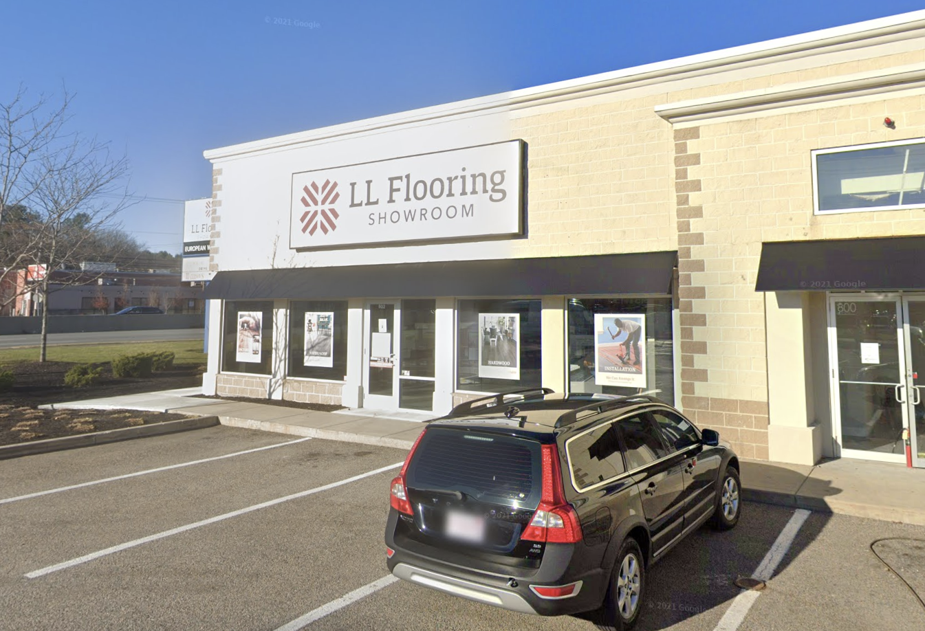 An LL Flooring showroom in Dedham, Massachusetts.