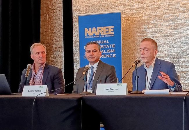 Panelists at the National Association of Real Estate Editors conference. 