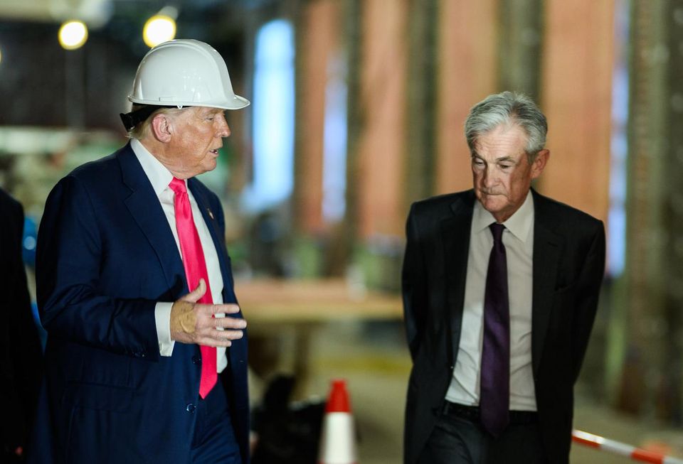 Powell Trump Fed Renovation Tour July 24 _ 2President Donald Trump tours the Federal Reserve alongside Fed Chair Jerome Powell and Sen. Tim Scott (R-SC), Thursday, July 24, 2025. (Official White House Photo by Daniel Torok)