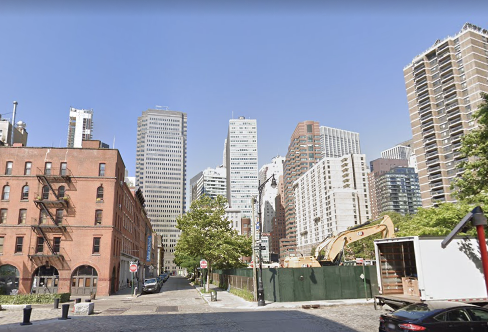 The empty lot at 250 Water St., where an appellate judge has given developer Howard Hughes Corp. permission to move ahead with a 399-unit residential building.