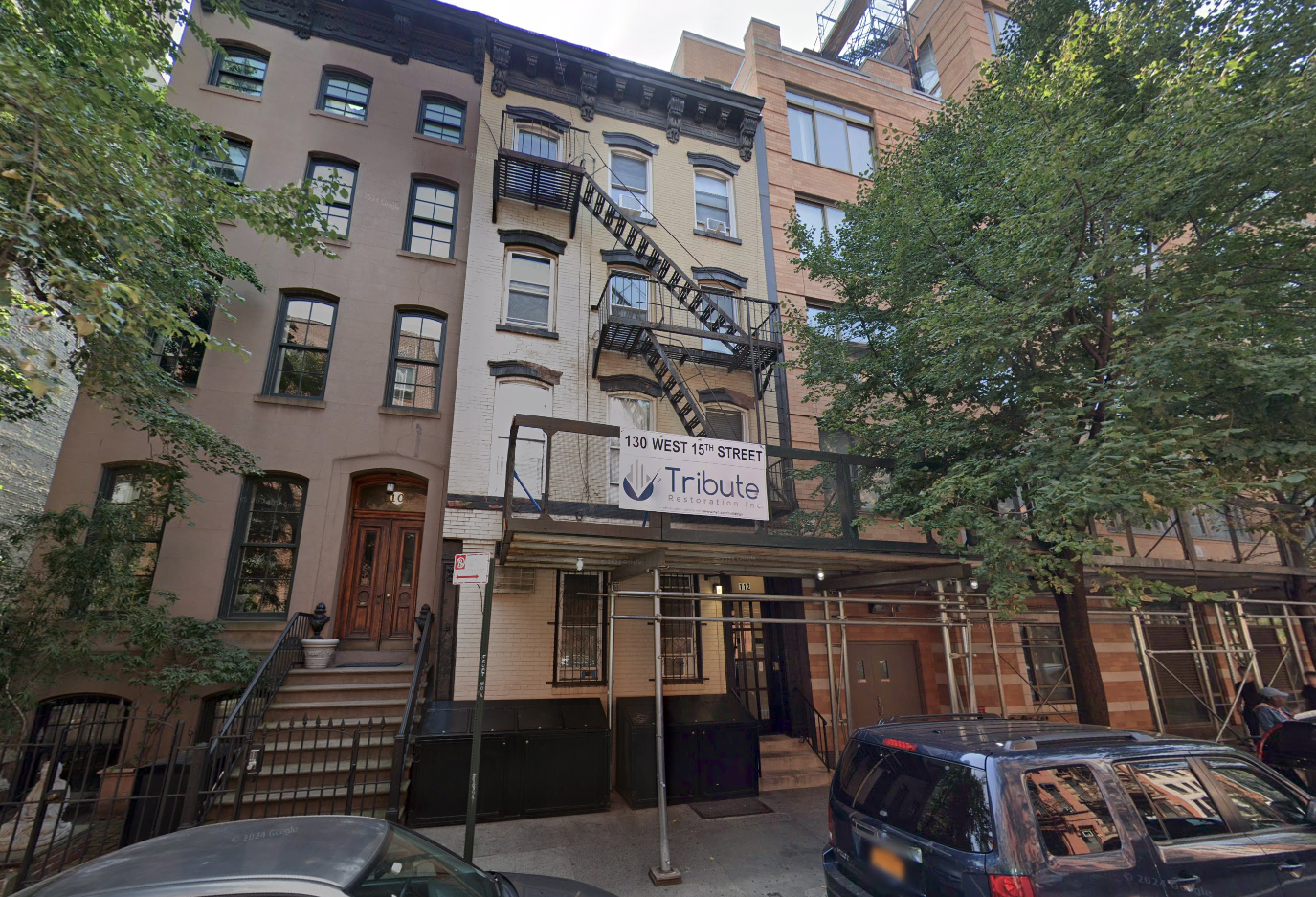 the apartment building at 130 W. 15th St. in Manhattan