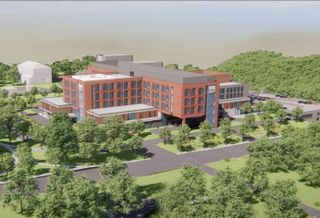 Rendering of new hospital at St. Elizabeths East