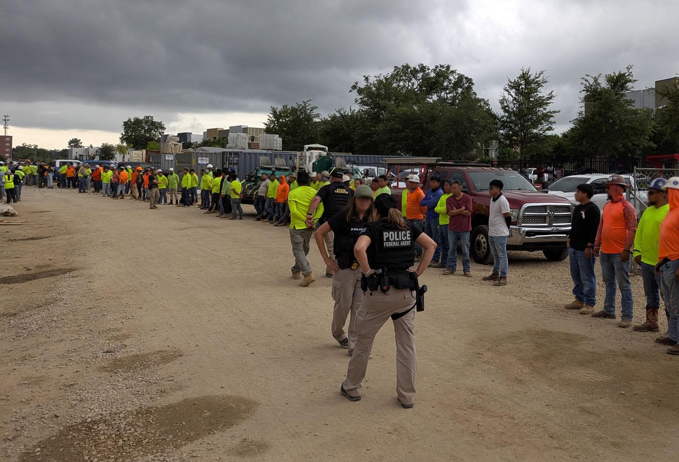 ICE raid on construction site in Tallahassee, Florida