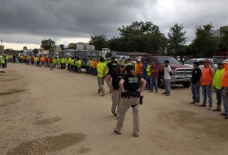 ICE raid on construction site in Tallahassee, Florida