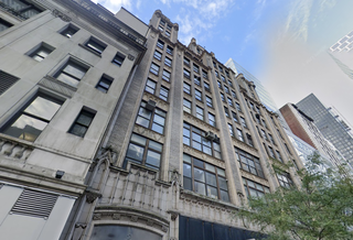 The office property located at 2 West 46th St., where Triangle Assets and investor Faraj Srour scored a refinancing agreement worth $101.5M.