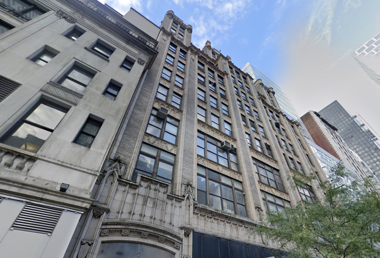 The office property located at 2 West 46th St., where Triangle Assets and investor Faraj Srour scored a refinancing agreement worth $101.5M.