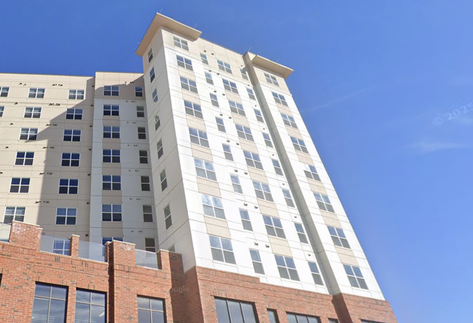 An affordable housing apartment tower in Atlanta.