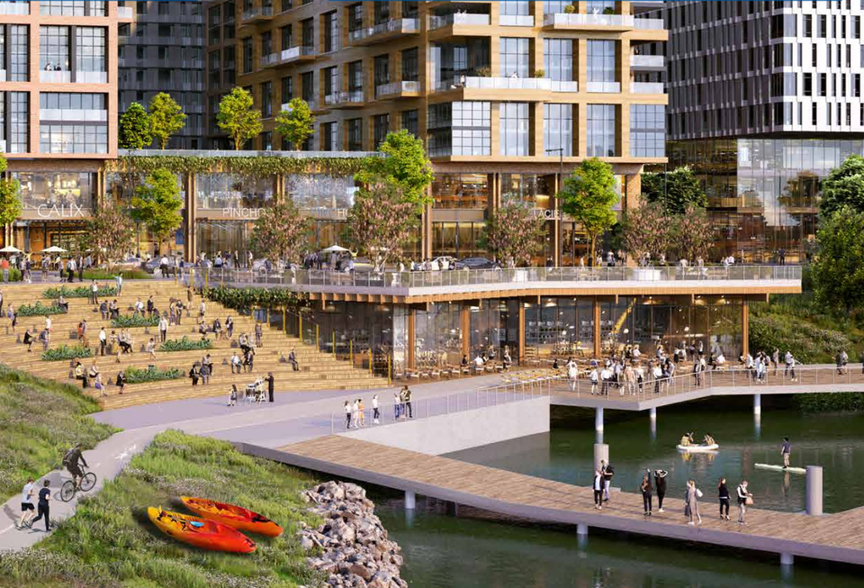 Rendering of the proposed redevelopment plans at the Potomac River Generating Station