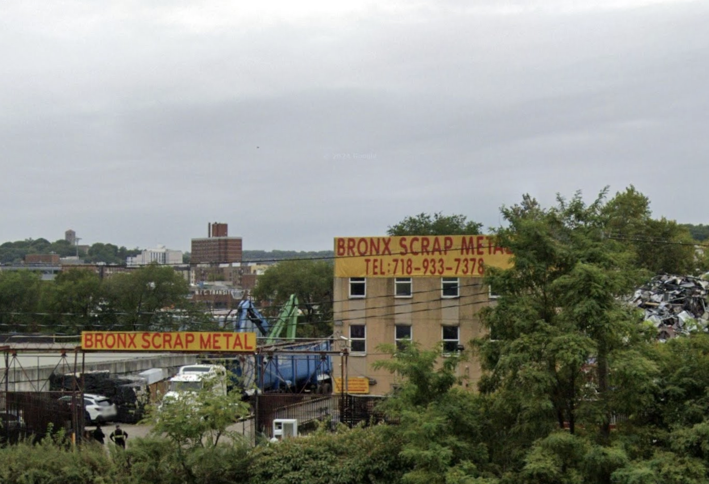 The existing scrap metal facility at 2371 Exterior St.