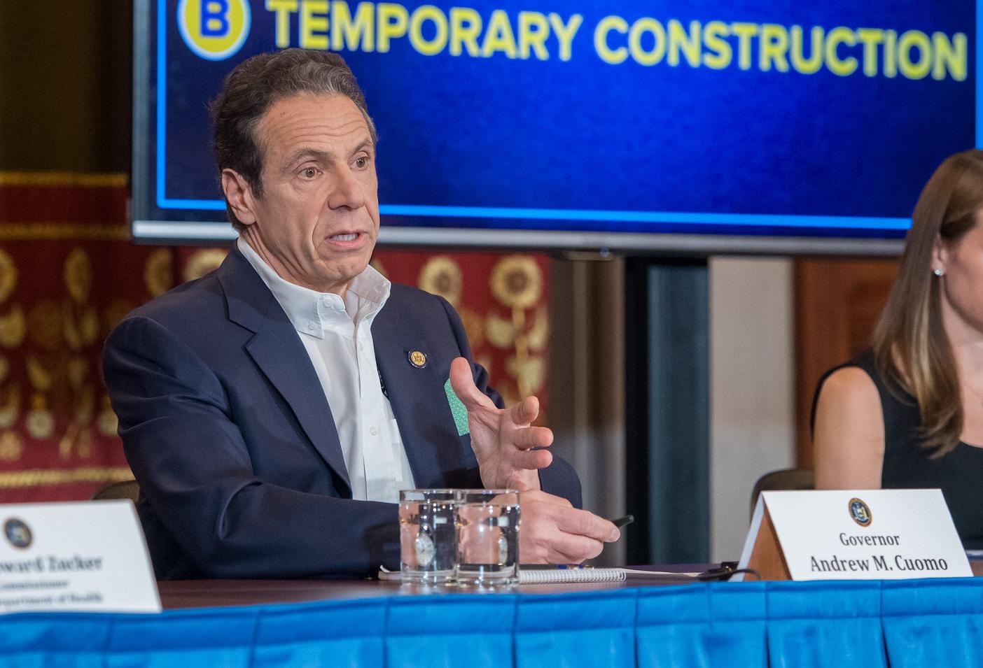 Gov. Andrew Cuomo gives a press conference March 17, 2020, amid the coronavirus pandemic.