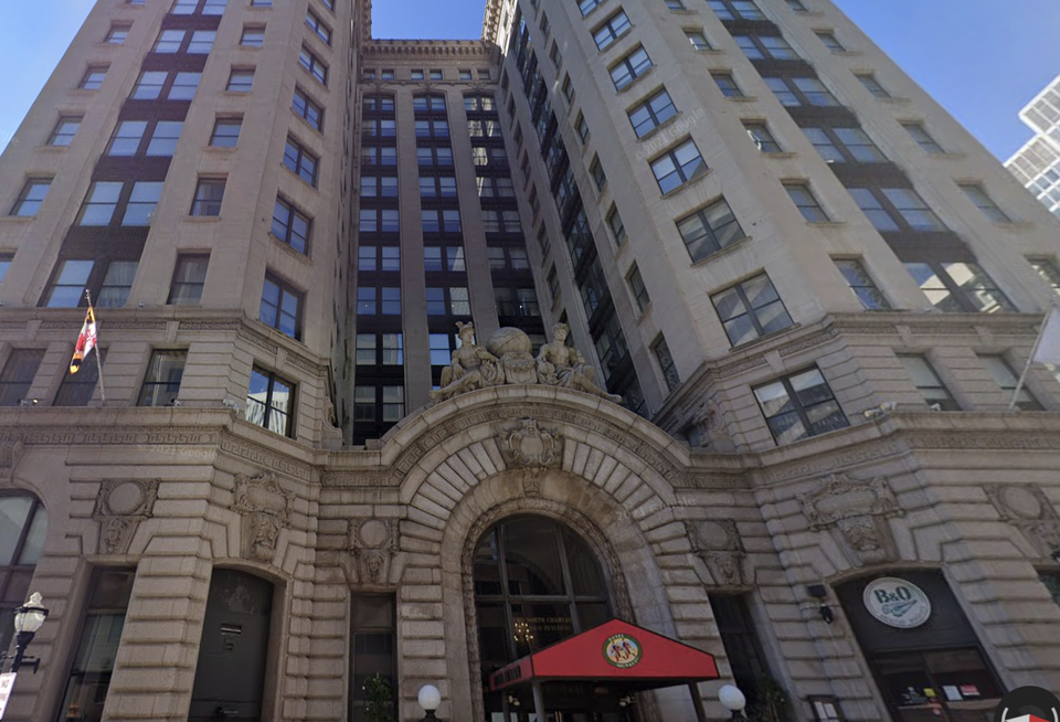Baltimore's famous Kimpton Hotel Monaco at 2 North Charles St. downtown.