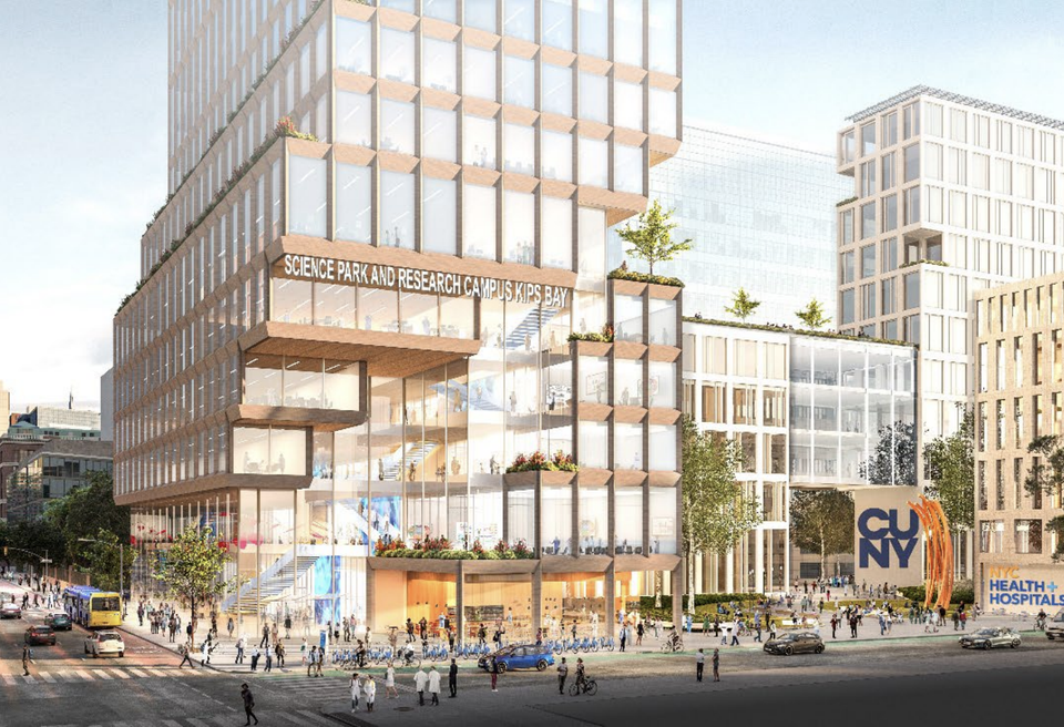 A rendering of the proposed $1.6B SPARC life sciences development in Kips Bay.