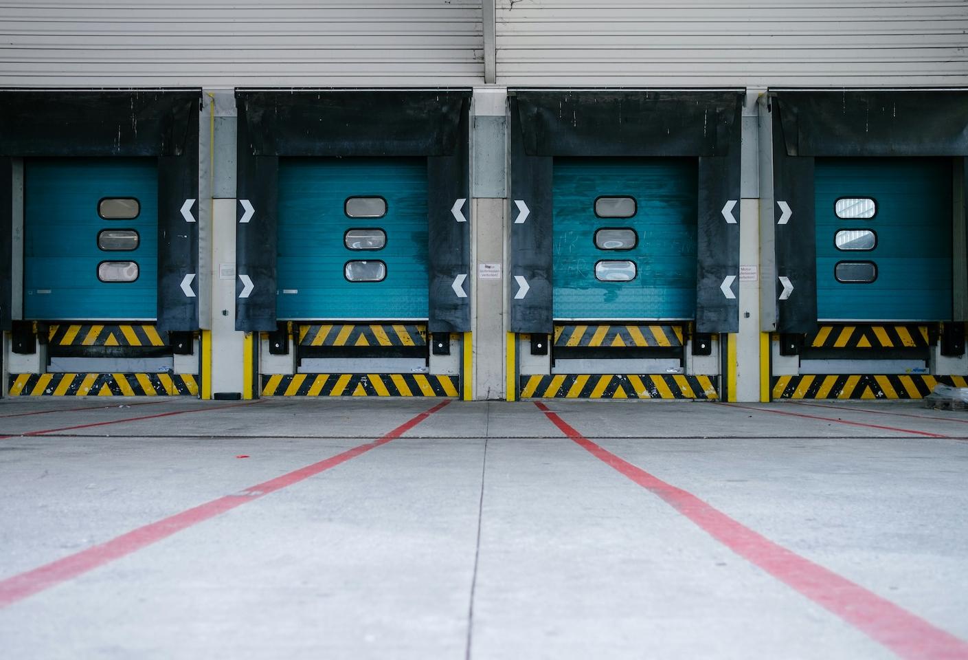 Docks at an industrial site,