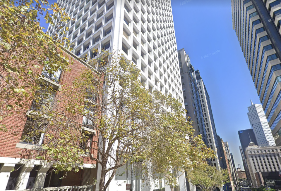 650 California St., where Twitter's landlord is suing the company for unpaid rent.