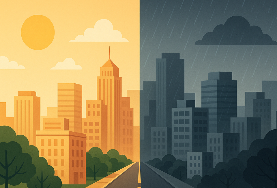 Sunny Rainy Illustration