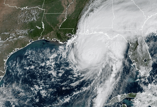 Satellite image of Hurricane Isaias