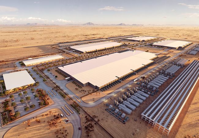 A rendering of the Project Jupiter data center campus in New Mexico