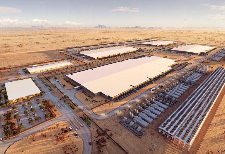 A rendering of the Project Jupiter data center campus in New Mexico