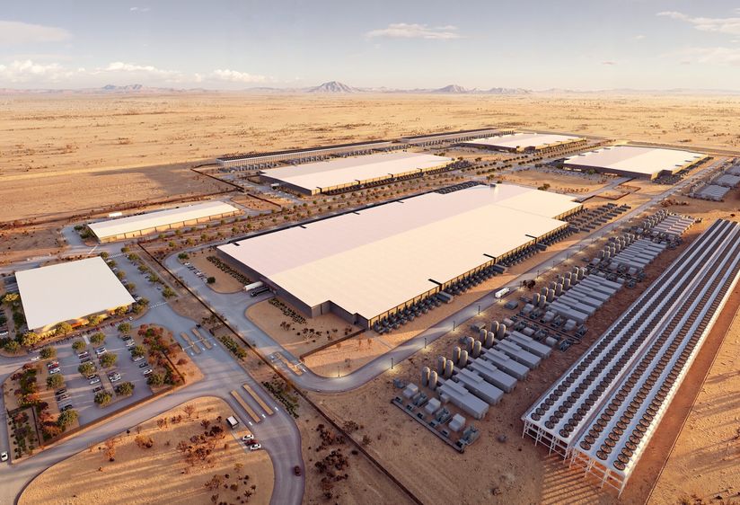A rendering of the Project Jupiter data center campus in New Mexico
