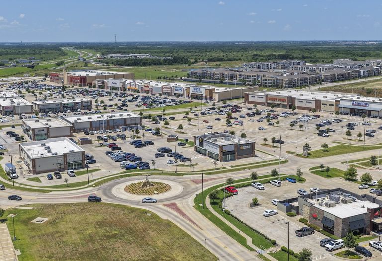 Aerial view of the Crossroads at Terrell shopping center at 1260 FM 148 in Terrell.