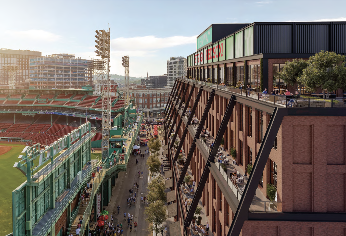 WS Unveils Renderings Of New Building Behind Fenway’s Green Monster