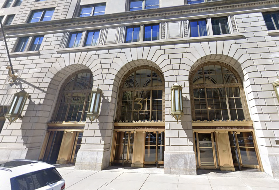 The Park Square building is located at 31 St. James Ave. in the Back Bay