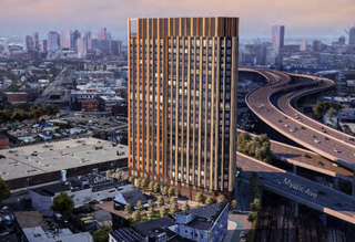 A rendering of Fulcrum Global Investor's One Mystic Ave. in Charlestown.