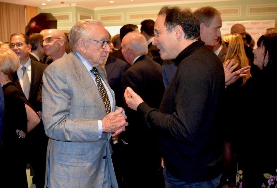 Developers Larry Silverstein and Gary Barnett at the 124th REBNY banquet Jan. 16, 2020