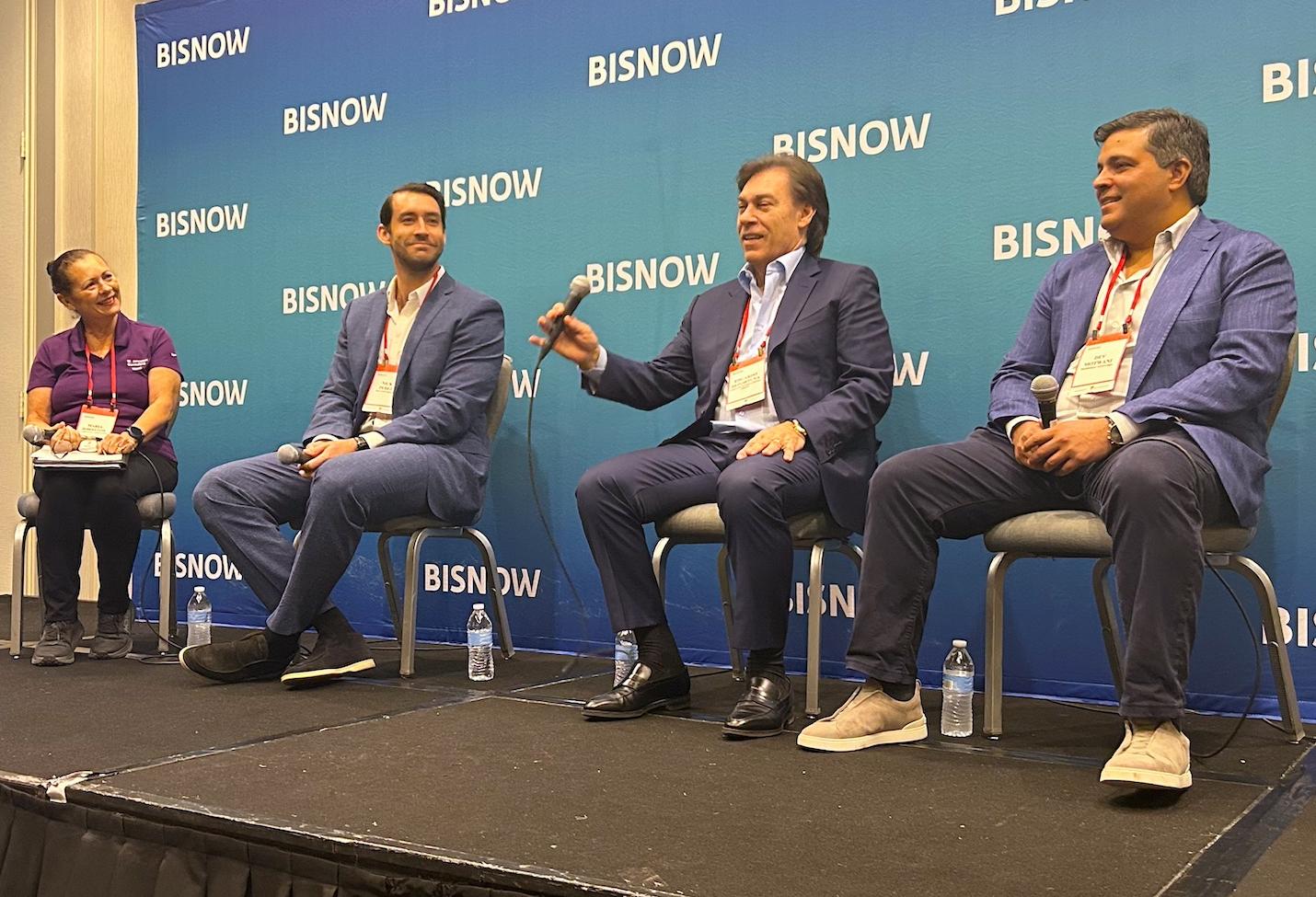 M. Johnston Consulting’s Maria Johnston, Related Group’s Nick Perez, Fortune International Group’s Edgardo Defortuna and Merrimac Ventures’ Dev Motwani at Bisnow’s Broward County State of the Market event at the Fort Lauderdale Marriott Harbor Beach Resort & Spa on March 12.
