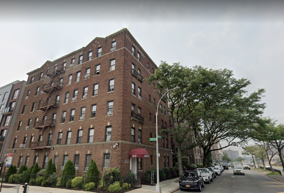 The Georgian, a condo complex at 109-20 Queens Blvd. owned by the Pinnacle Group.