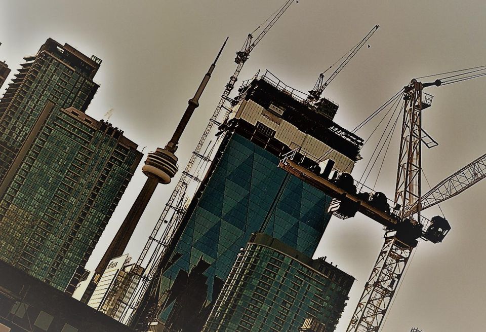 Downtown Toronto cranes