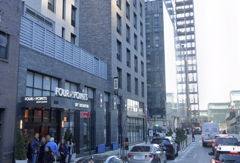 The Four Points By Sheraton Manhattan Midtown West hotel, located at 444 10th Ave., is projected to owe Local Law 97 fines starting in 2024.