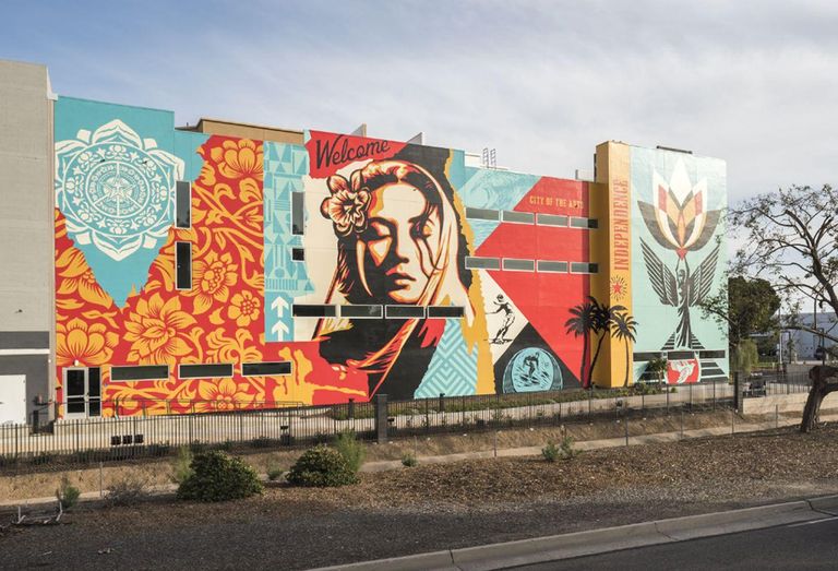 Baker Block mural in Costa Mesa