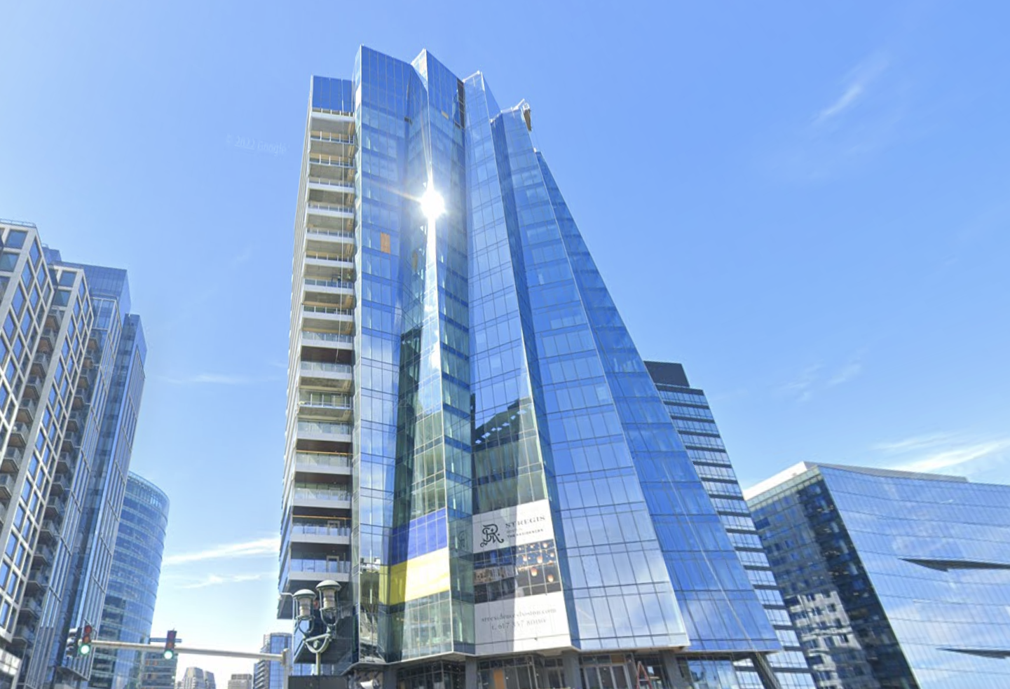 Cronin Development's St. Regis Residences, Boston nearing completion in September 2022.