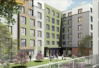 A rendering of The Community Builders' 127 Amory St. development in Jamaica Plain.